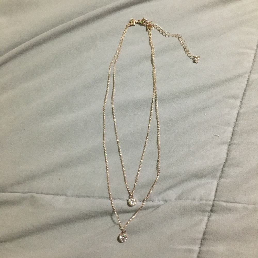 A New Day Double Chain Necklace - Picture 2 of 3